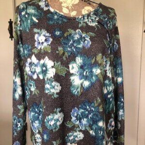 Black Blue Green White Fuzzy Top